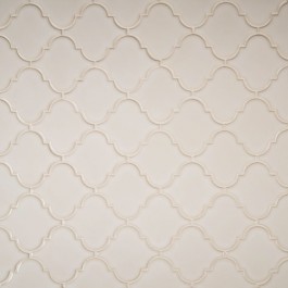 Antique White Glossy Arabesque Mosaic