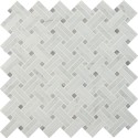 Carrara White Basketweave 12x12 Polished Mosaic