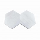 Bianco Oro 6X6 Hexagon Polished Marble Mosaic