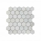 Bianco Oro 2X2 Multi Finish Hexagon Marble Mosaic