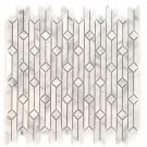 Carrara White 12X12 Polished Geometric Pattern Mosaic