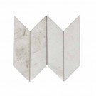 Kalta Bianco 3X9 individual Polished Chevron Mosaic Tile