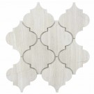 White Oak Arabesque Honed Waterjet Mosaic