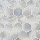 Akoya Pearl 12X12 Hexagon Glossy Glass Mosaic Tile