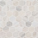 Angora 11.75X12 Hexagon Polished Marble Mosaic Tile