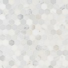 Arabescato Carrara 2X2 Hexagon Honed Mosaic 