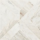 Arabescato Venato White Argyle 12X12 Honed Marble Mosaic Tile