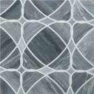 Astral Gray Thassos and Palissandro 12X12 Waterjet Mosaic Tile