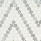 Bianco Dolomite Sazi 14x11 Polished Marble Mosaic Tile