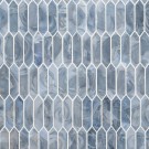 Blue Shimmer Picket 10X13.3 6mm Glossy Glass Mosaic Tile