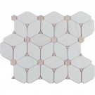 Oriental White 12x12 Polished Basketweave Mosaic