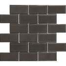 Charcoal 2x4 Bevel Glossy Subway Ceramic Tile