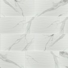 Dymo Statuary Wavy White 12X24 Glossy Ceramic Tile