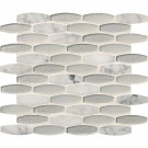 Ellia Blanco 12X12 Glass Stone Mesh Mounted Mosaic Tile