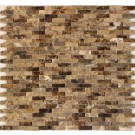 Spanish Emperador Dark 12x12 Split Face Mosaic