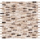 Emperador Blend Pattern Splitface Interlocking Mosaic