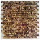 Emperador Dark Interlocking Mini Brick 12x12