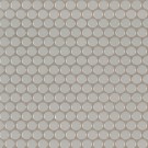 Gray Glossy 12x12 Penny Round Mosaic Tile