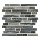 Grigio Lagoon Interlocking 12X12 8mm Glass Mosaic Tile