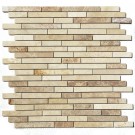 Crema Mocha Interlocking 12X12 Polished Mosaic