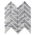 Marmala Chevron 11x12 Polished Marble Mosaic