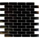 Metal Black Brick Matte 12X12 Metal