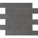 Metallic Gray 2x4x8mm Glossy Glass Subway Tile