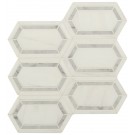 Pavilion Picket 12X12 Hexagon Polished Marble Mosaic Tile