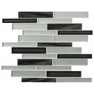 Rocklin Interlocking 8mm Glass Metal Blend Mosaic Tile