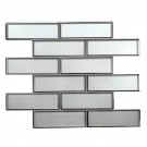 Silver Trim 2X6 Glass Mosaic Tile