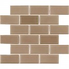 Taupe 2x4 Glossy bevel Ceramic Subway Tile