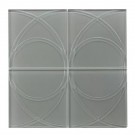 Taupe Swirl Pattern 12X12 Glass Mosaic Tile