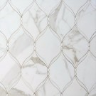 Thassos & Calacatta Waterjet Dewdrop 13X13 Mosaic Tile