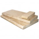 Tuscany Beige 16x24 Honed Unfilled Brushed Eased Edges Pool Coping