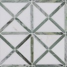 Verdant Green 12x12 Geometrica Polished Marble Mosaic Tile