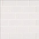 White Glossy 2X4 Staggered Subway Tile