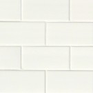 White Hudson Glossy 3X6 Subway Tile