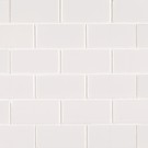 White Glossy 2X4 Staggered Subway Tile