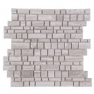 Wooden White 12x12 Multi Square Honed Mosaic