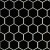 Domino Black 2X2 Hexagon Glossy Porcelain Tile