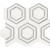 Georama Grigio 11X13 Hexagon Polished Marble Mosaic Tile