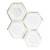 Medici Gold Geometric Pattern Hexagon Mosaic Tile