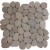 Tan Natural 12X12 Interlocking Indonesia Flat Pebble Tile