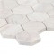 Angora 11.75X12 Hexagon Polished Marble Mosaic Tile-1