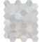 Athena Gold 12X11.73 Hexagon Honed Marble Mosaic Tile-1