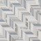 Harlow Chevron 11.55X12.48 Glass Stone Metal Blend Mosaic Tile-2