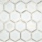 Medici Gold Geometric Pattern Hexagon Mosaic Tile