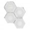 Medici Silver Geometric Pattern Hexagon Mosaic Tile