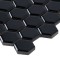 Retro Nero Hexagon 11X12 6mm Glossy Porcelain Mosaic Tile-1